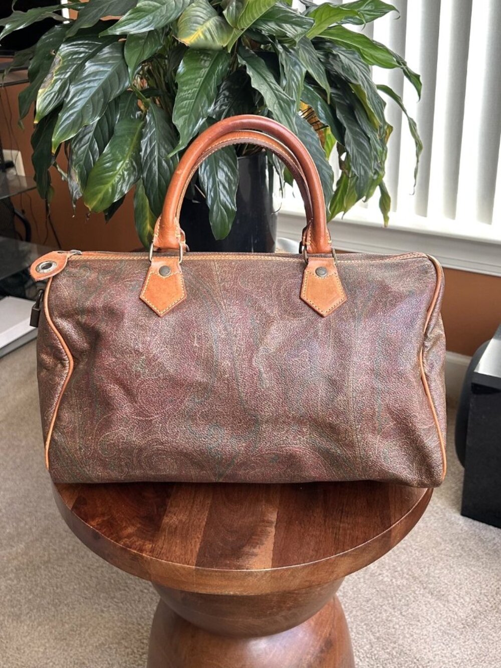 ETRO Paisley Boston Bag, Brown